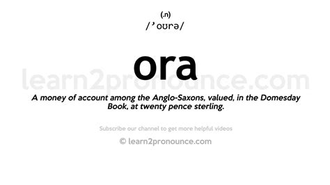 oras meaning